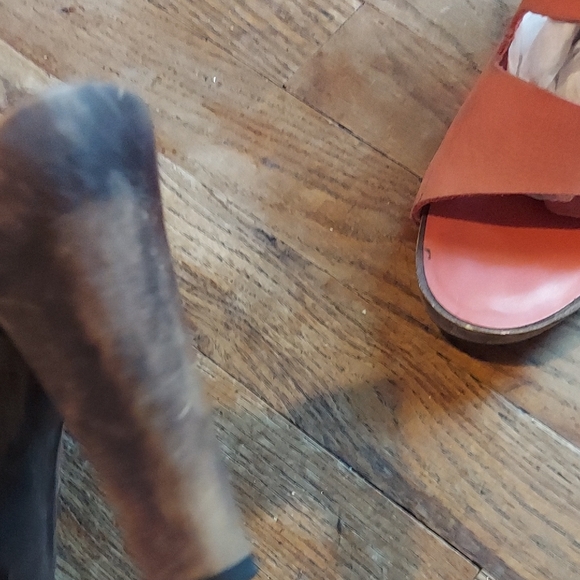 4 For $12 Gianni Bini Orange Mules with Decorative Buckles - Picture 7 of 12